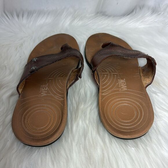 Dr. Andrew Weil Orthotic Hope Brown Leather Sandals Sz 7 - Picture 3 of 6